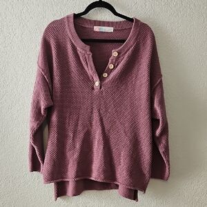 Free People FP Beach Matching Set Waffle Henley + Pants M